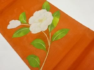 絽綴れ花模様織出し名古屋帯